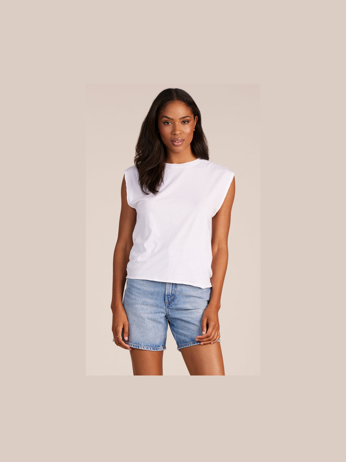 Raw Edge Crewneck Muscle Tee