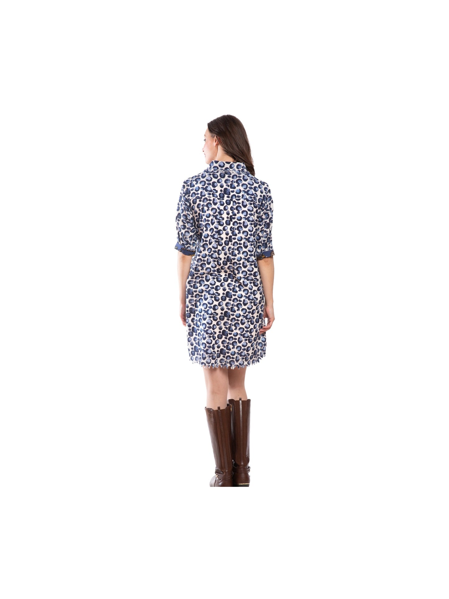 Chatham Blue Cheetah Dress