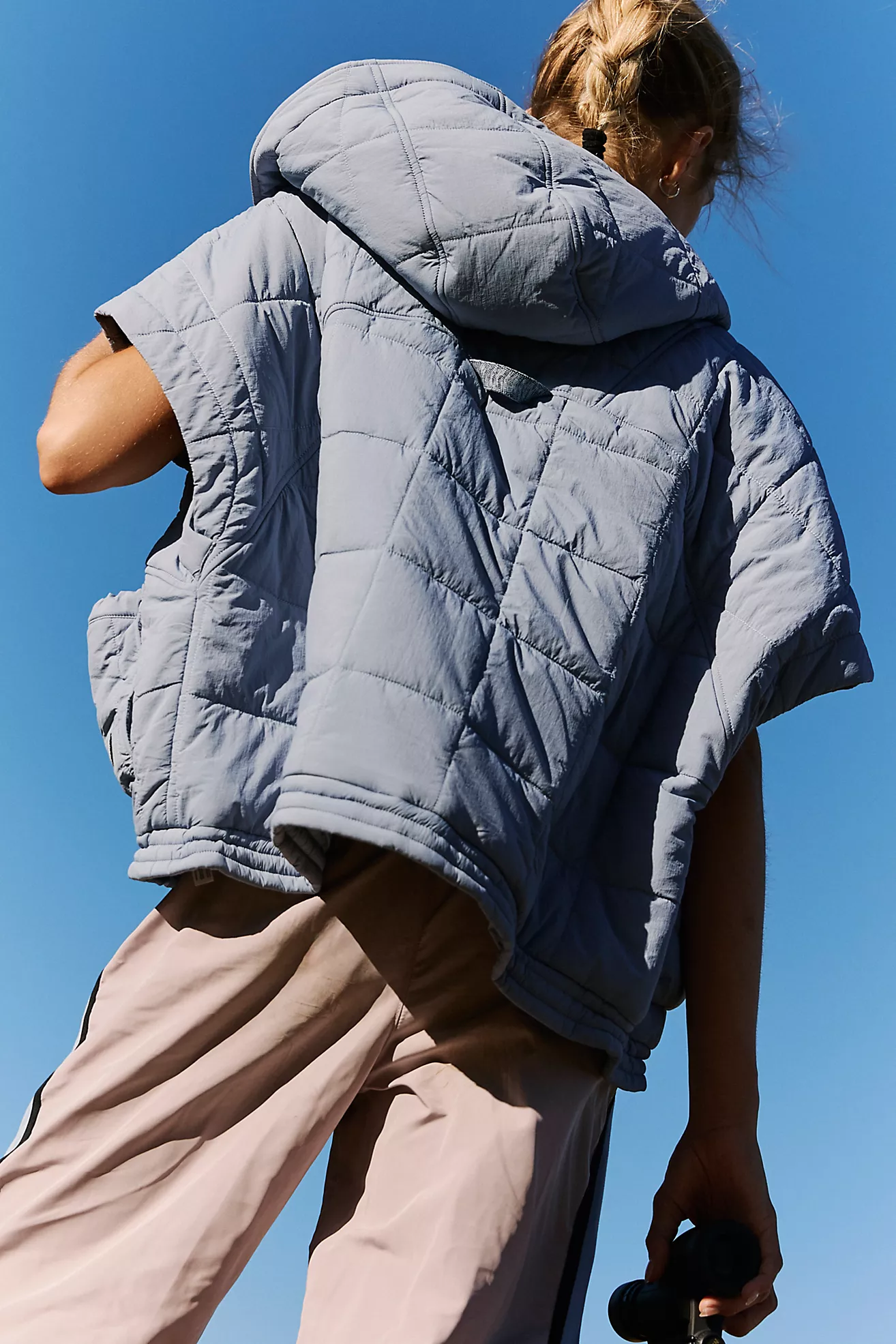 Happy Trails Poncho - Blue/Grey