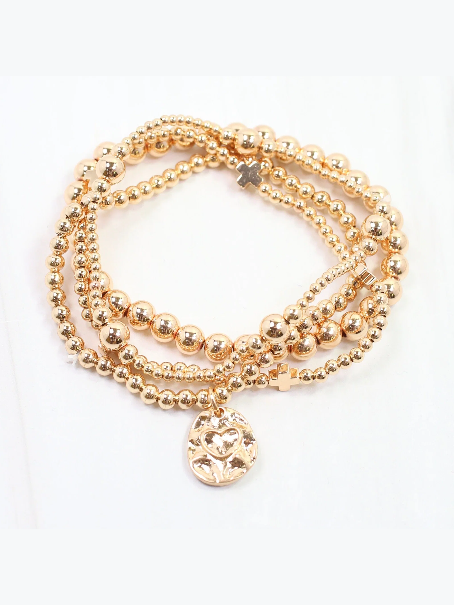 Gloria Beaded Cross Bracelet Set