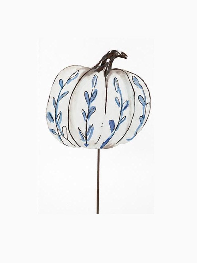 Blue Vine Pumpkin Yard Stake