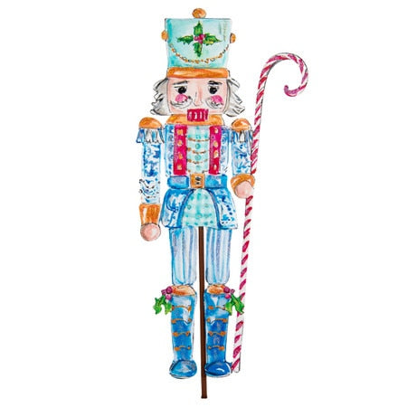Nutcracker Yard Stake - Blue