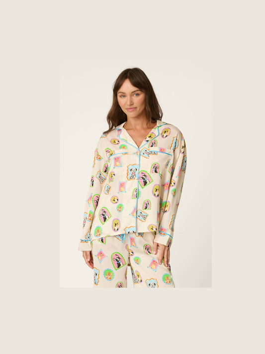 Picture Purrfect Pet Portrait Satin Pajama Top