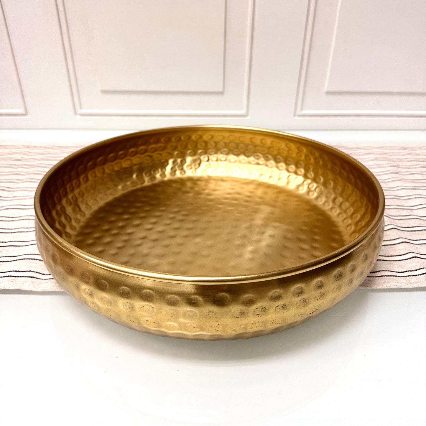 Gold Hammered Fruit Bowl