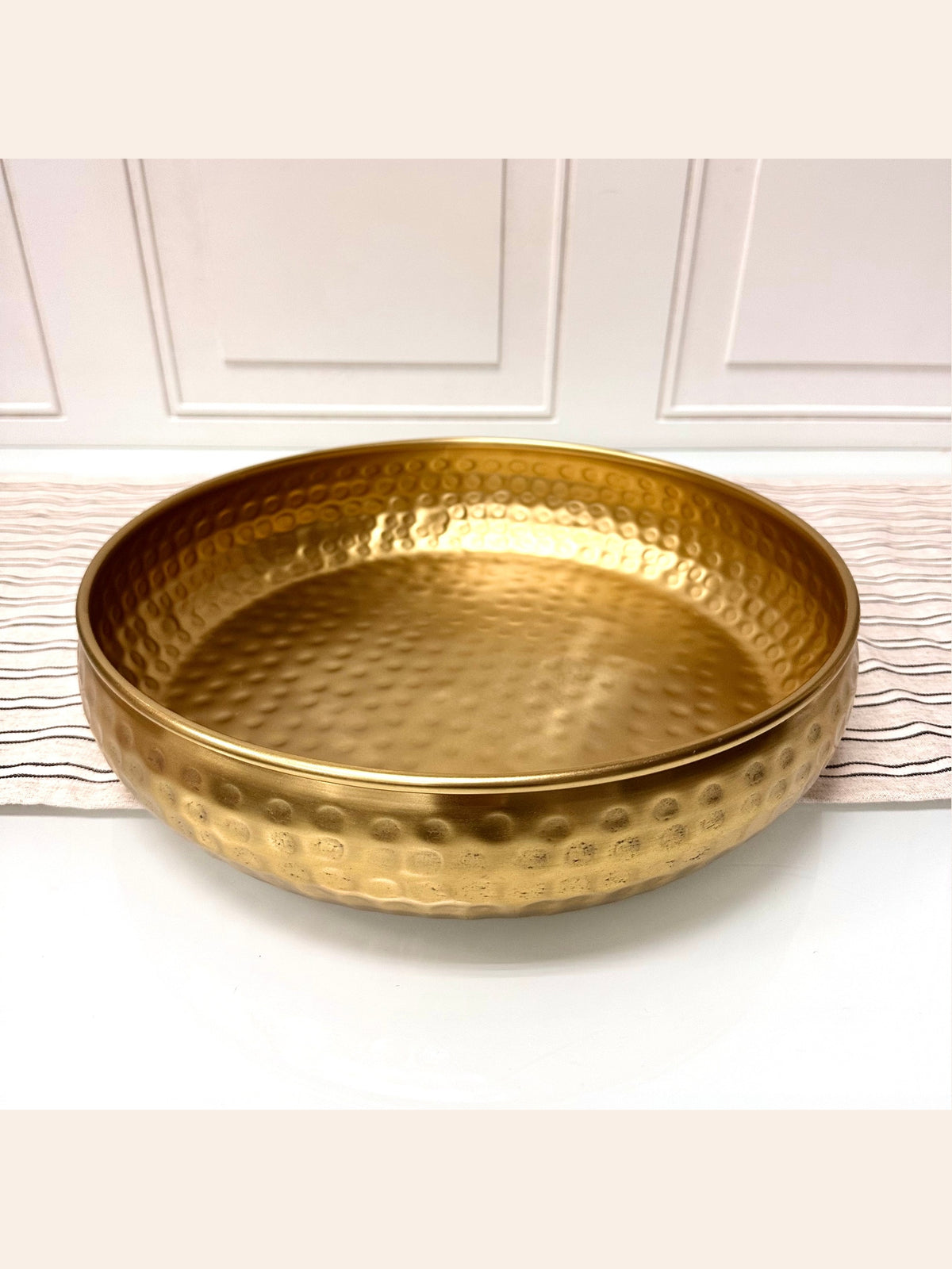Gold Hammered Fruit Bowl