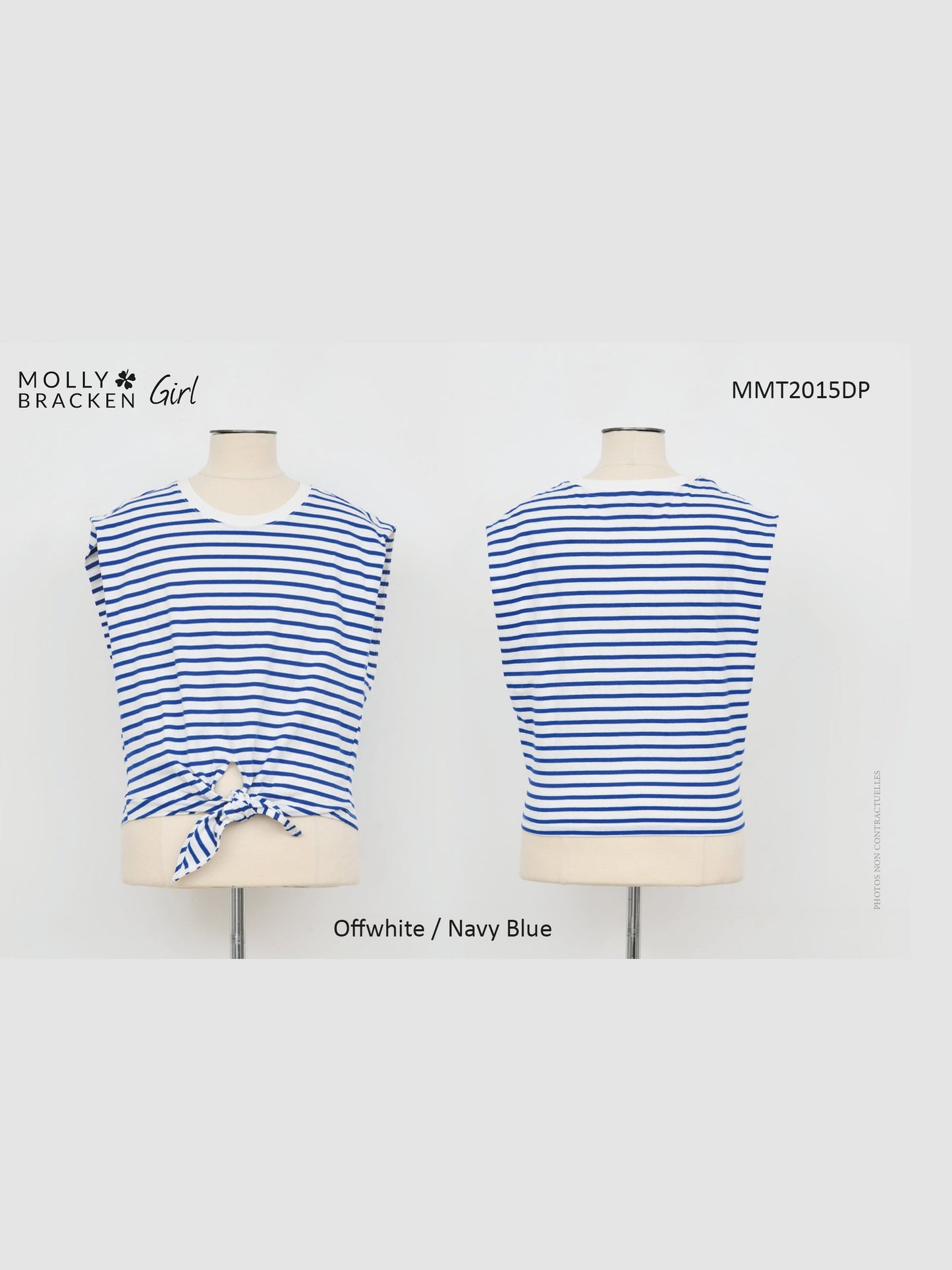 Royal and White Cap Sleeve Tee