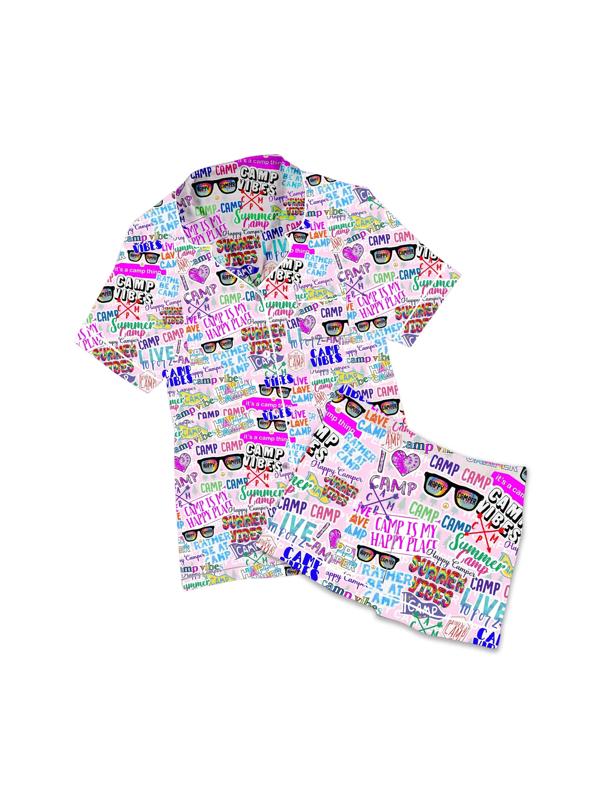 Happy Camper Print Pajamas