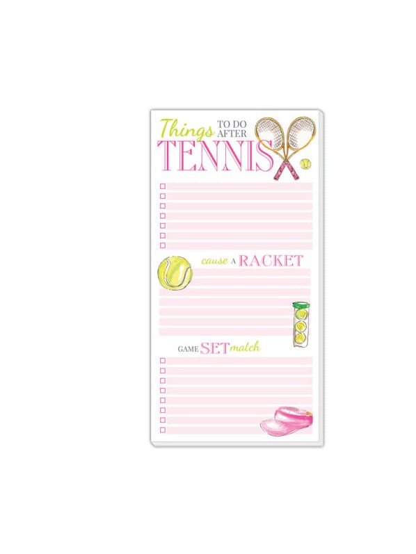 Things to do after Tennis Notepad