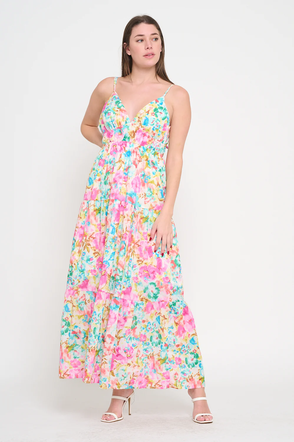 Aegean Garden Maxi Dress