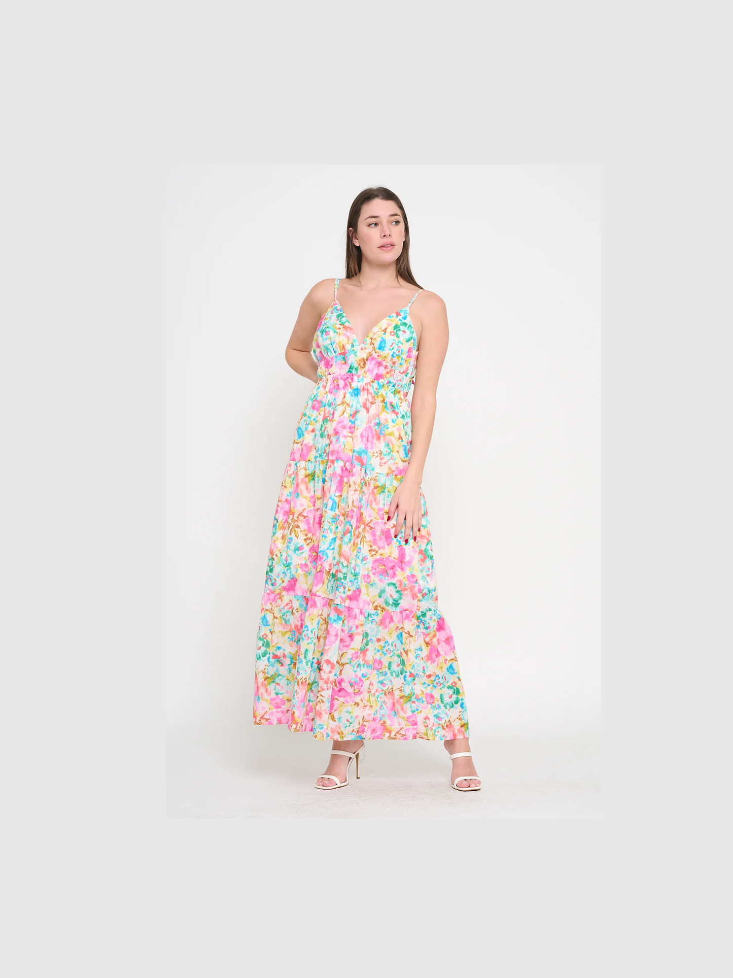 Aegean Garden Maxi Dress