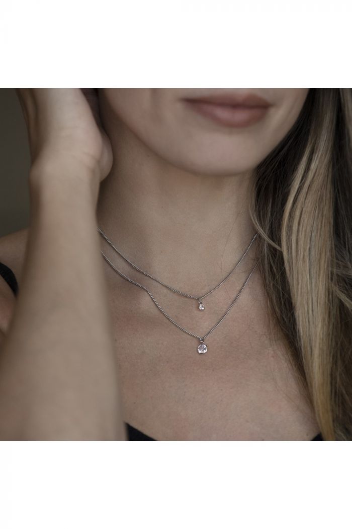 2 Highlights Necklace in Silver | Elegant Jewelry