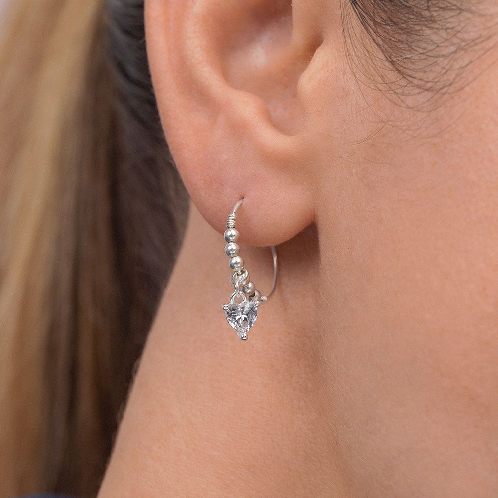 Hoop Earrings With Hearts