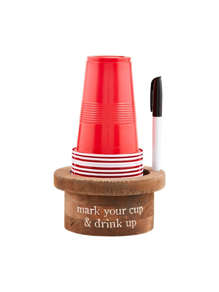 3" Disposable Cup and Marker Set by Mud Pie