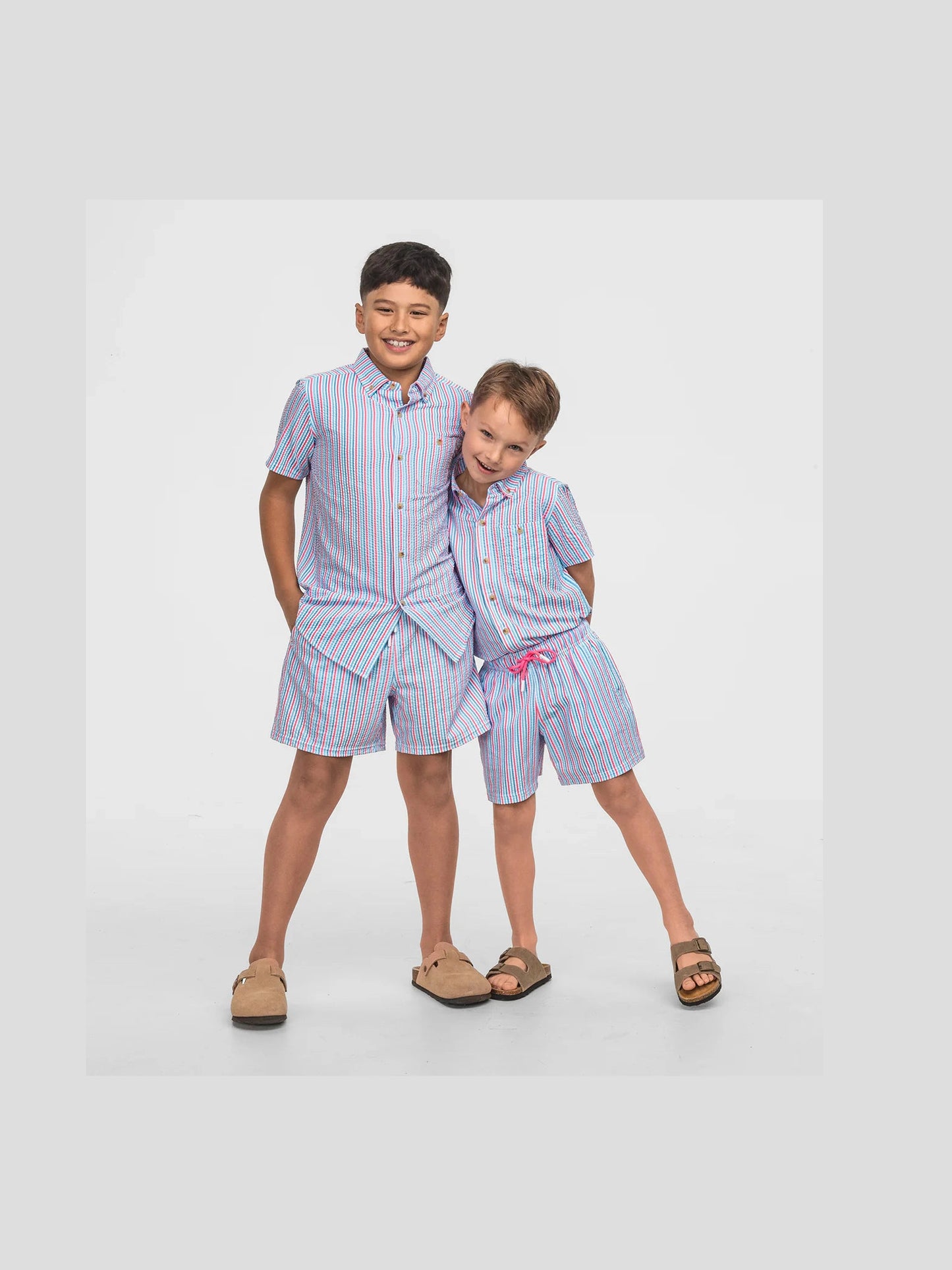 Boys Clubhouse Seersucker Baja Shirt SS