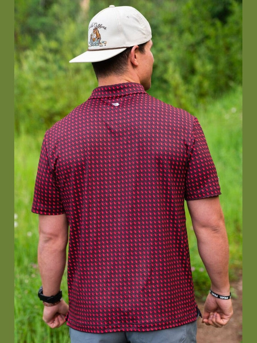Performance Polo - Georgia Black & Red