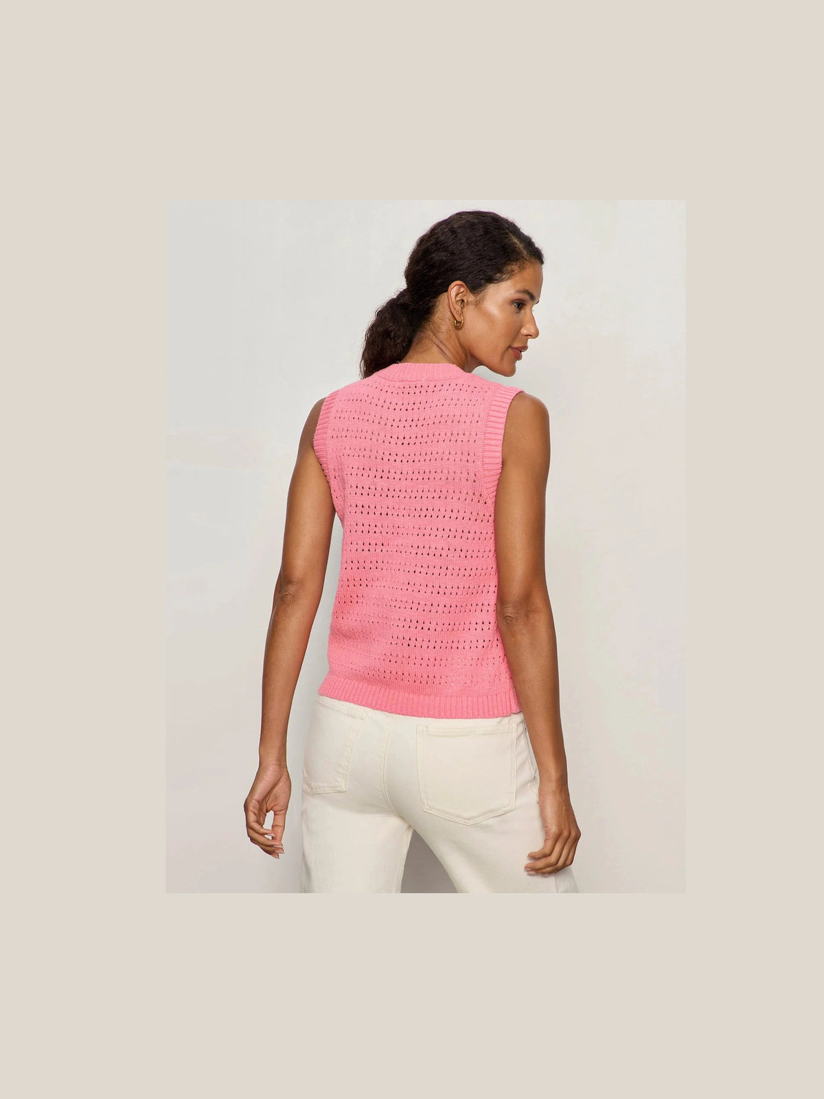 Pointelle Shell - Bloom Pink
