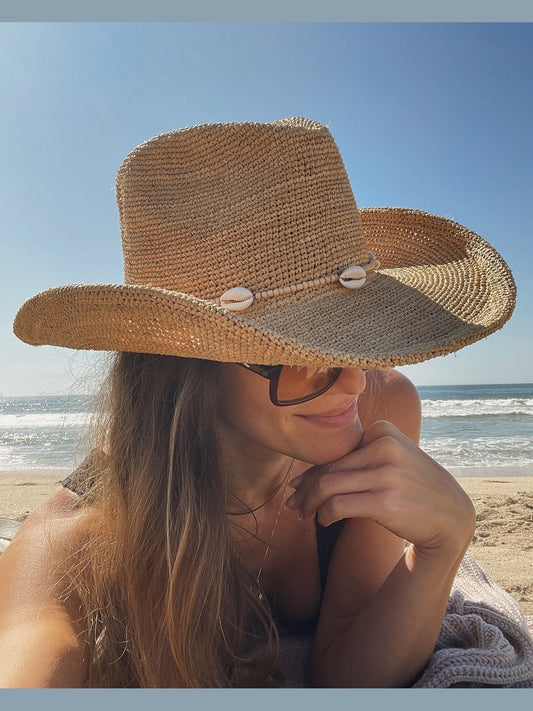 Reed raffia Cowboy Hat - Natural