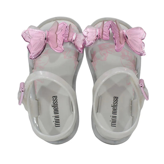 Butterfly Sandal - Pearly White / Pink