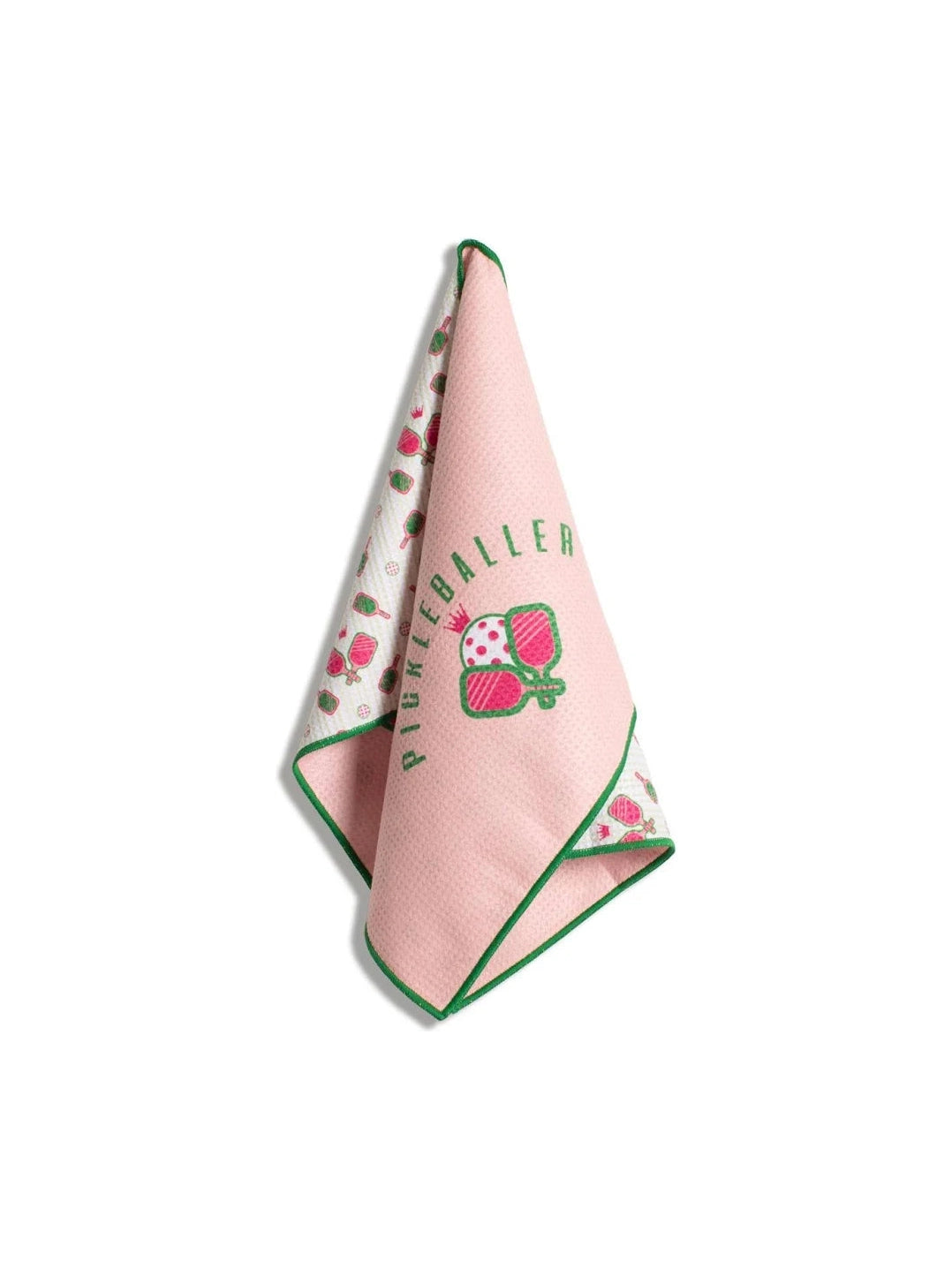 Pickleball Waffle Sports Towel Pink/Green