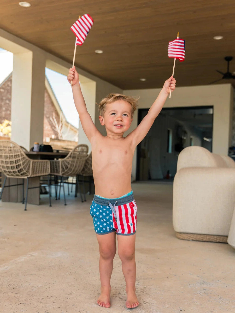 Youth Swim Trunk - Throwback USA