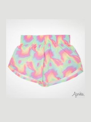 Neon Wave Print Shorts