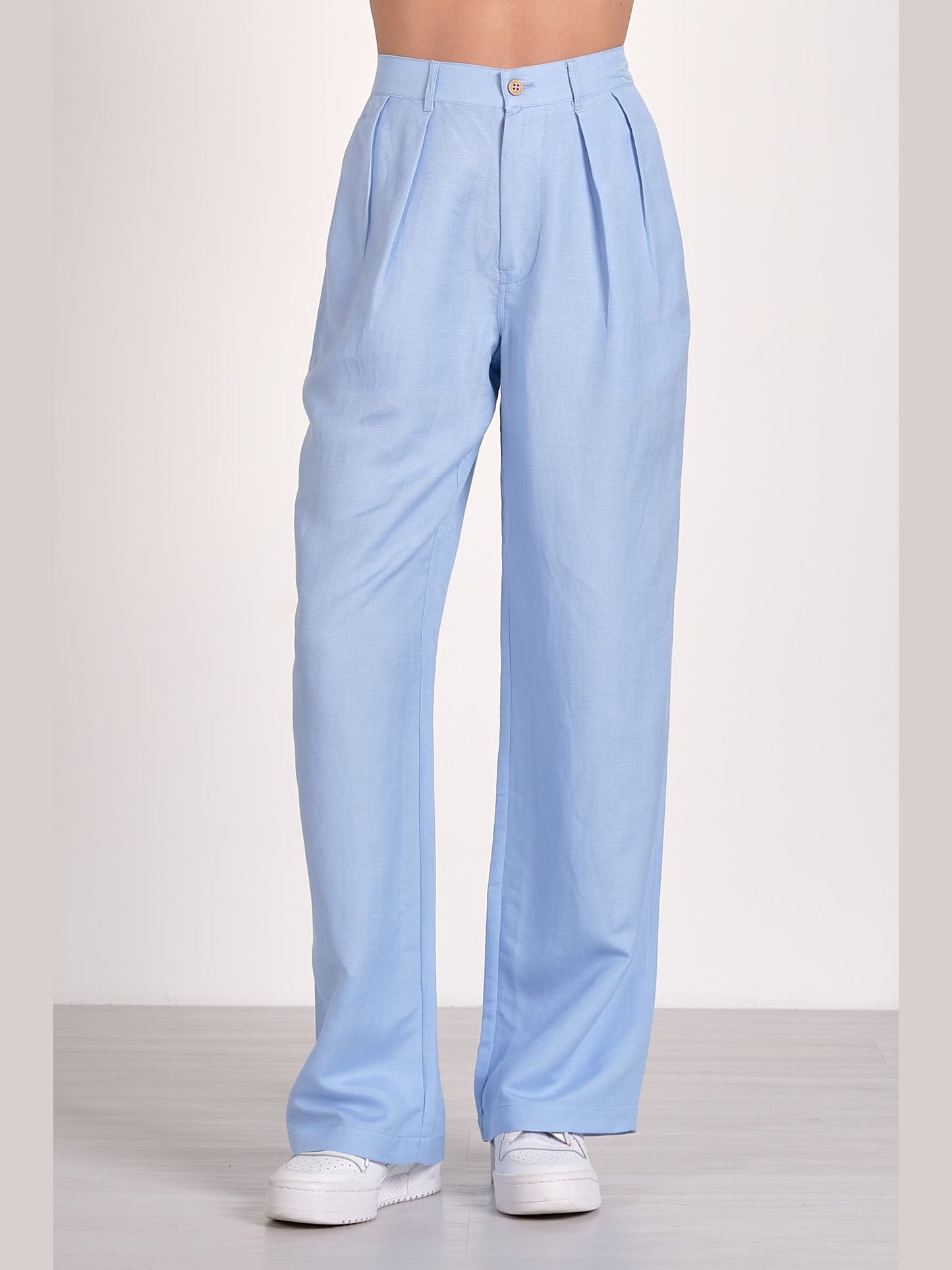 Light Blue Linen Trousers