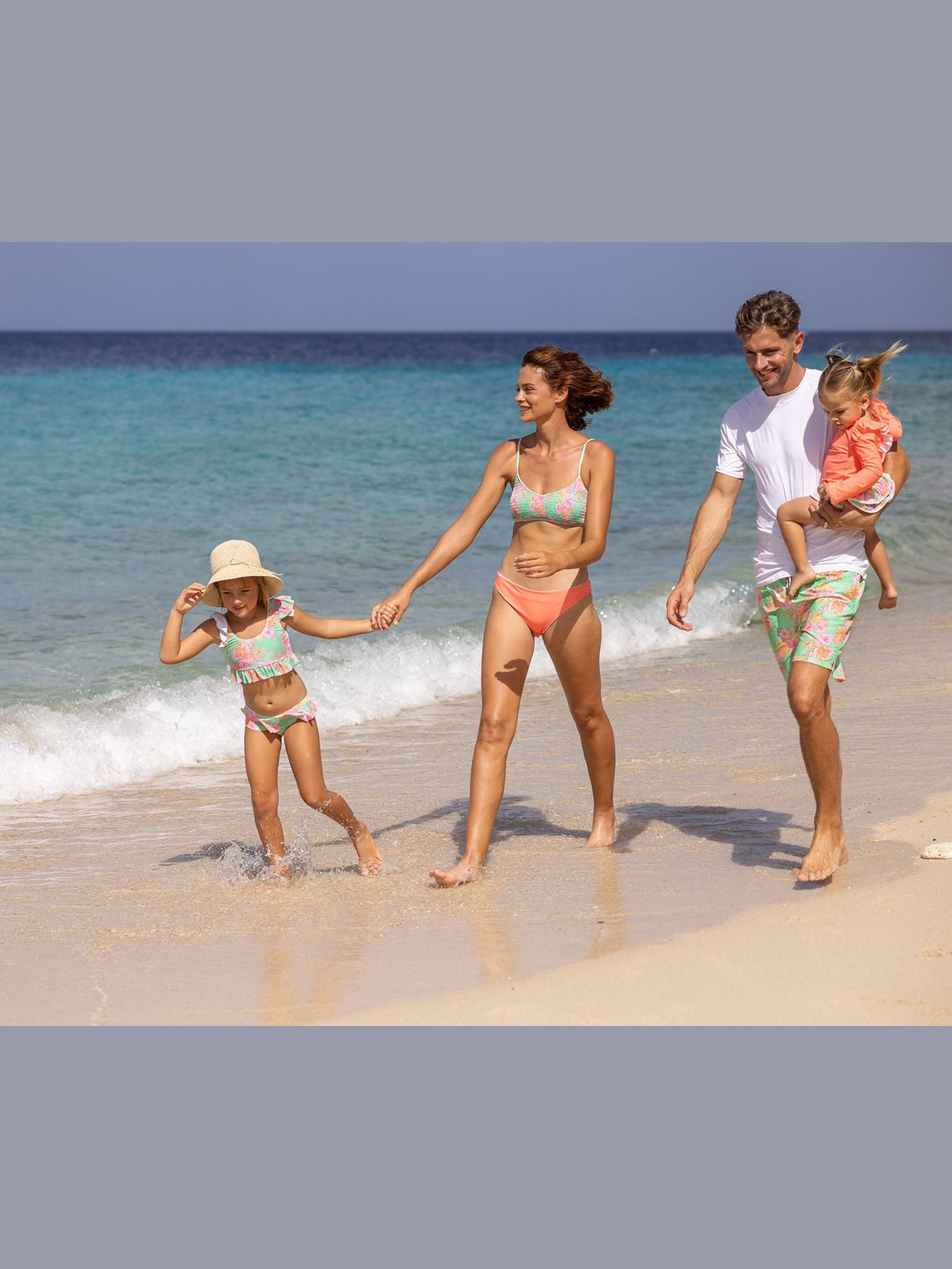 Coastal Shells Frilled Crop Bikini
