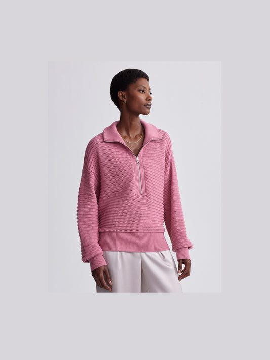 Tara Pointelle Half Zip