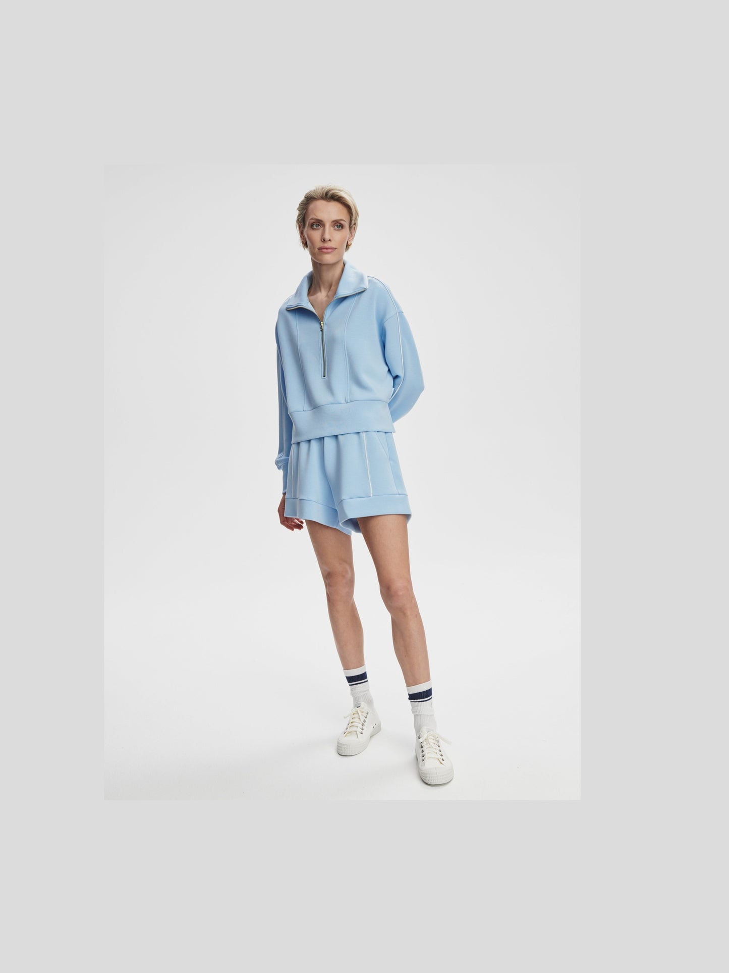 Davenport Half Zip - Airy Blue