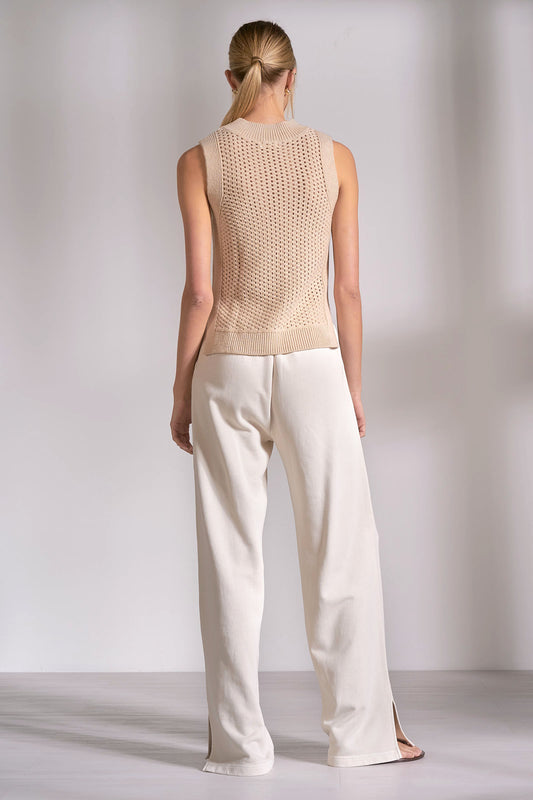 Sand Sleeveless Sweater