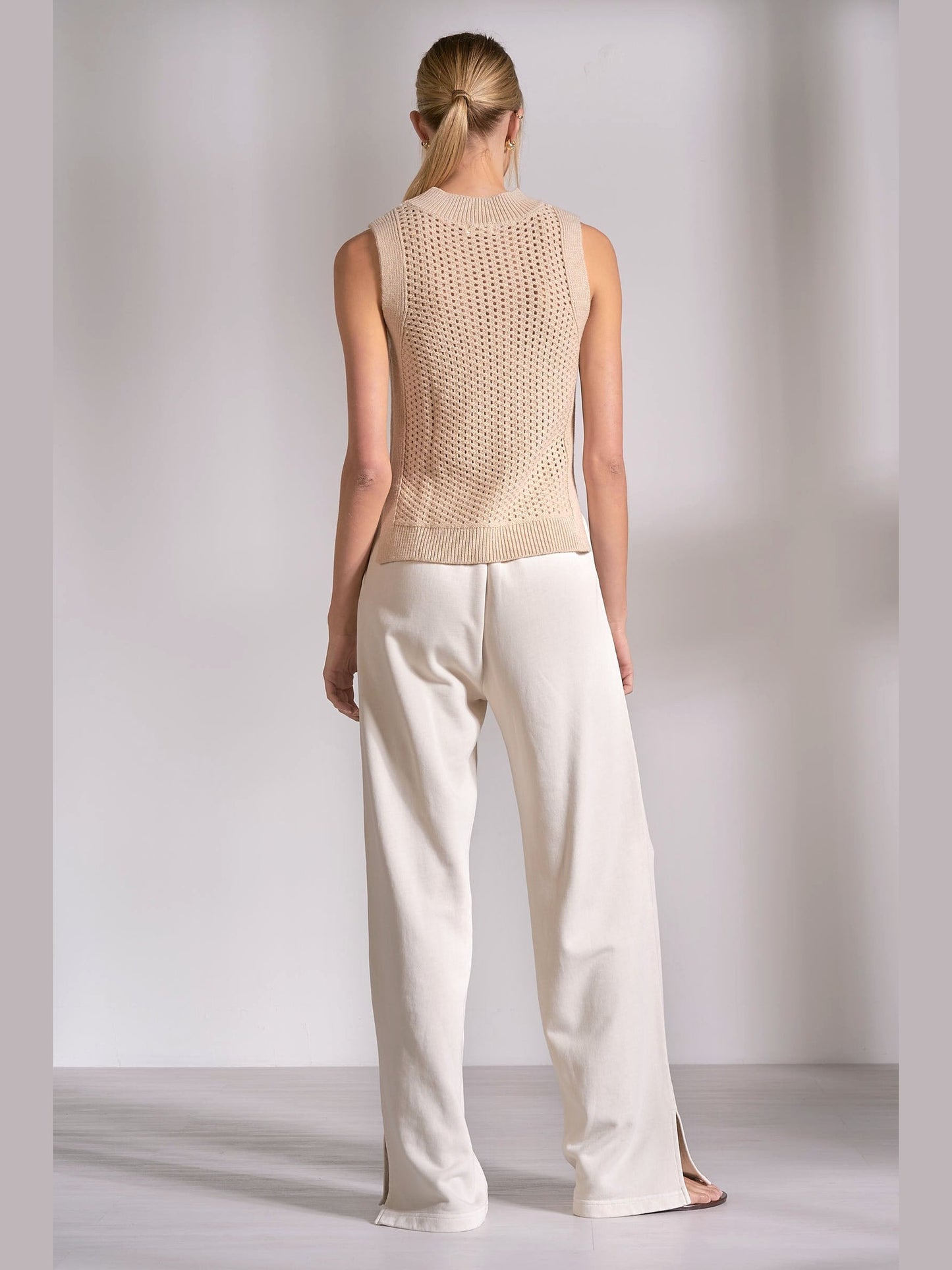 Sand Sleeveless Sweater