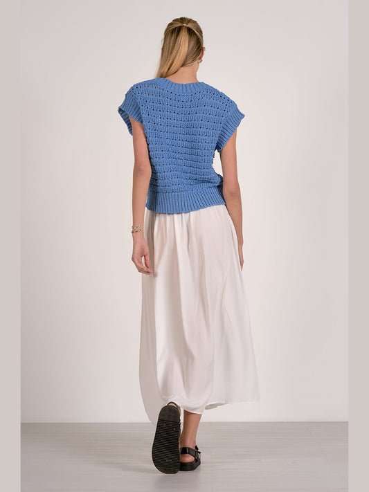 Woven Sleeveless Top - Blue