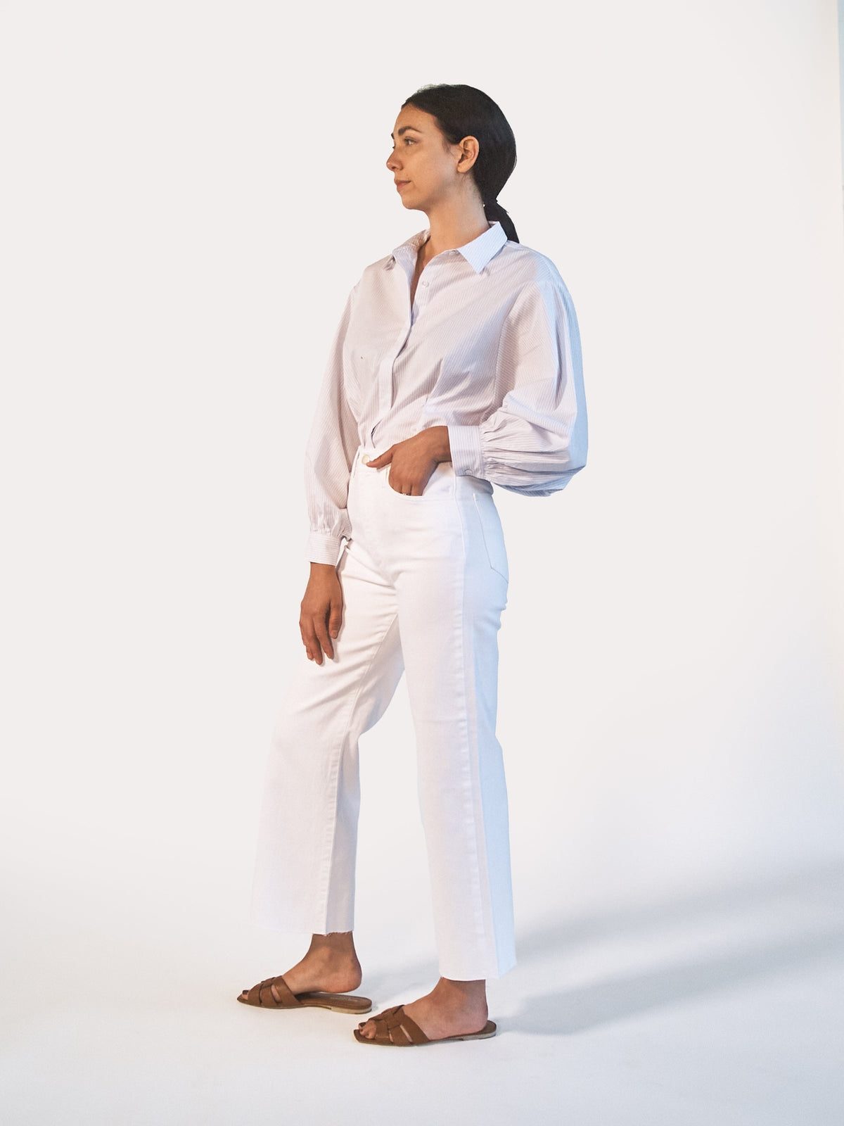 The Blake Wide Leg Raw Hem