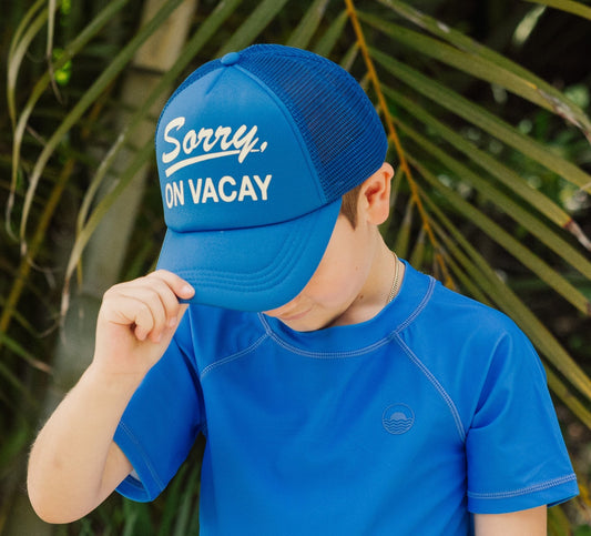 Sorry on Vacay Trucker Hat