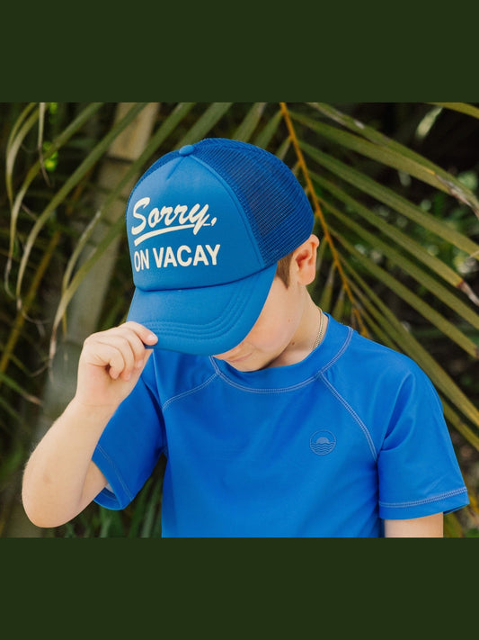 Sorry on Vacay Trucker Hat