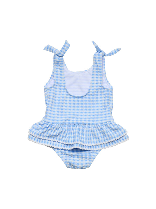 SEASIDE GINGHAM SKIRT SWIMSUIT