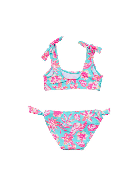 TROPICAL GLOW RECYCLED CROP BIKINI