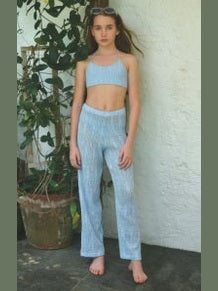 Evy Pants - Cloud Blue Weave