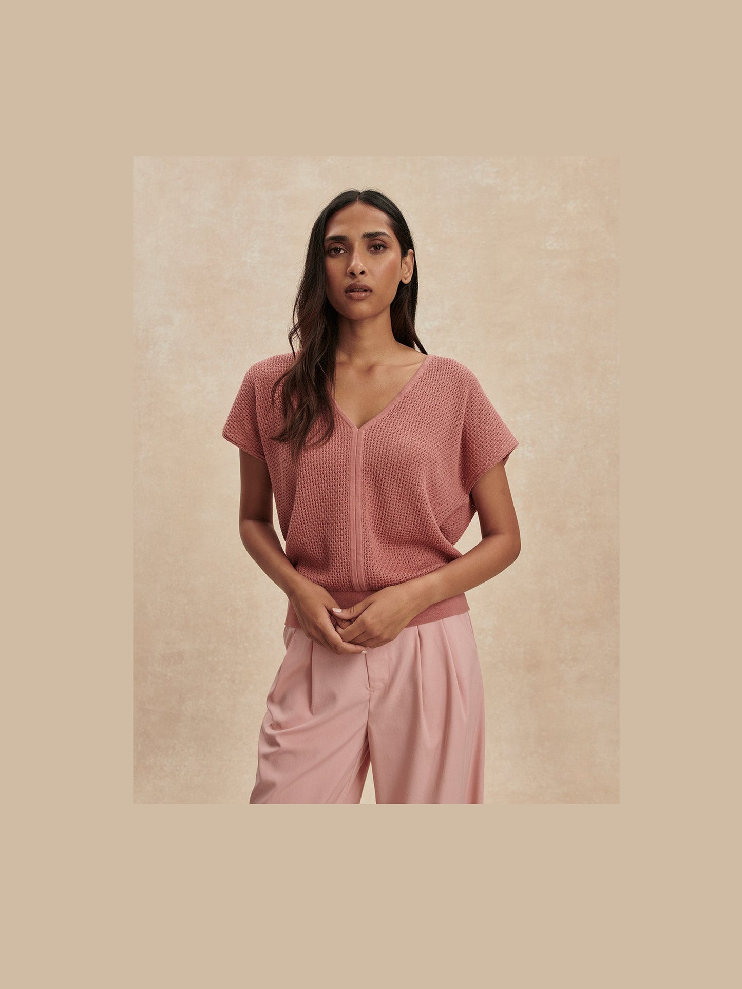 Ashford Knit Top- Ash Rose
