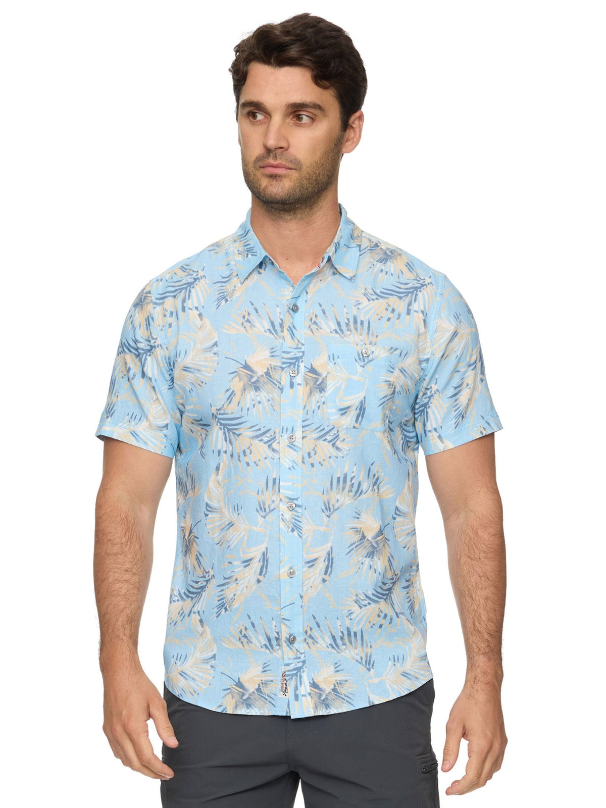 Munford Short Sleeve Palm Print Shirt