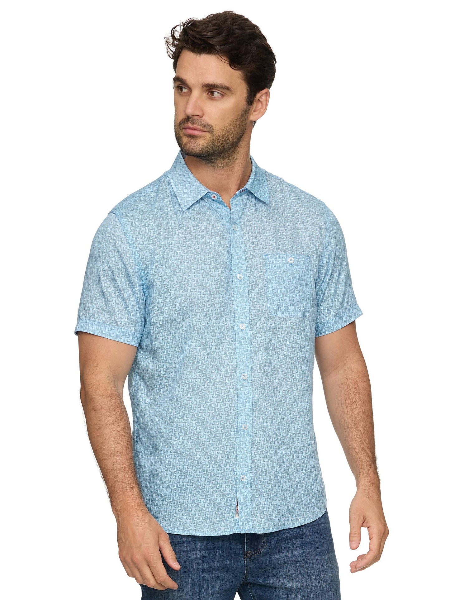 Coolidge Short Sleeve Crescent Print Outdoor Performance Shirt