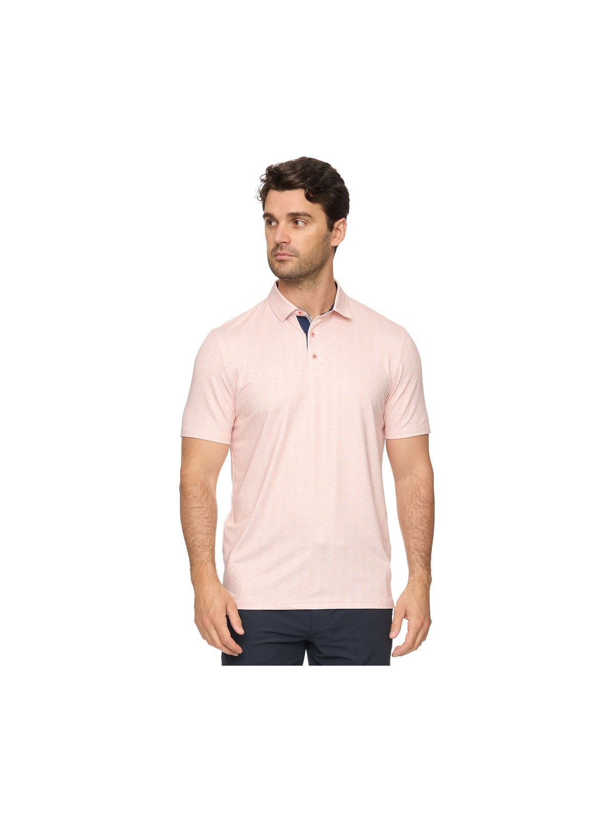 Cloverdale SS Leaf Print Performance Polo