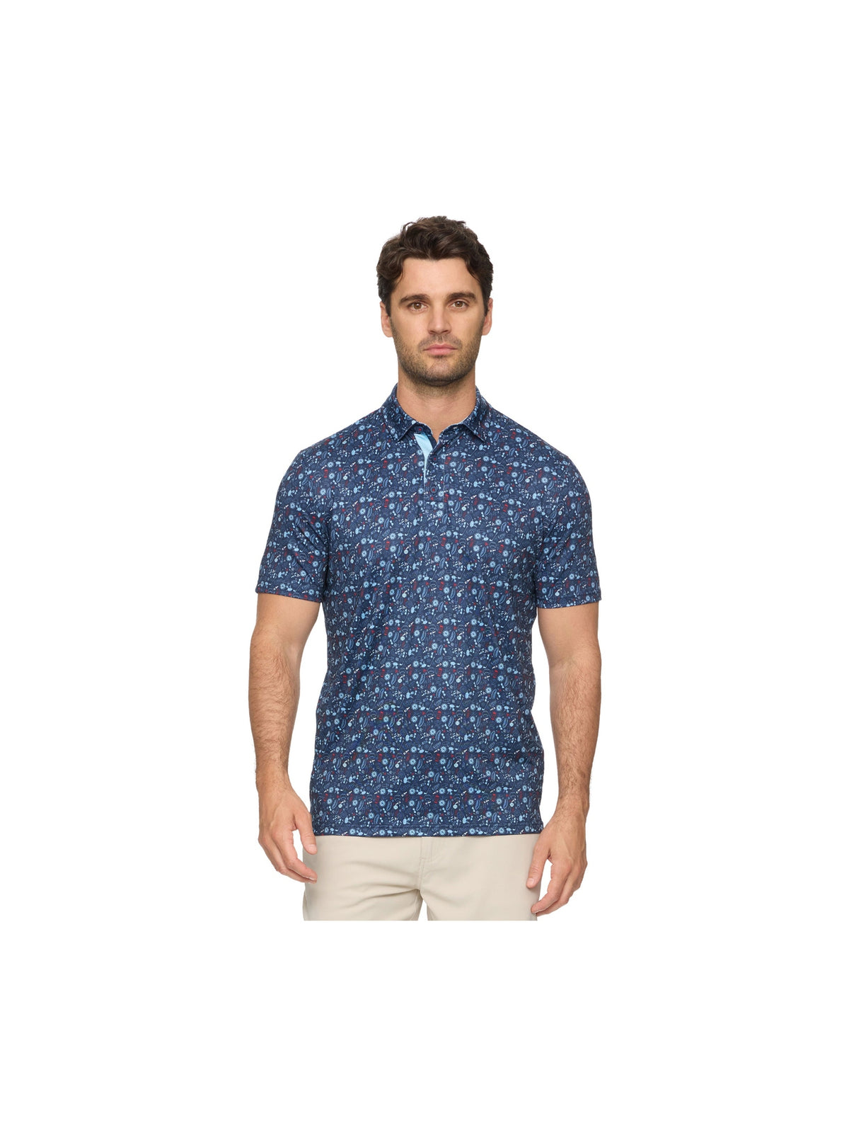 Chester Americana Summer BBQ Print Performance Polo