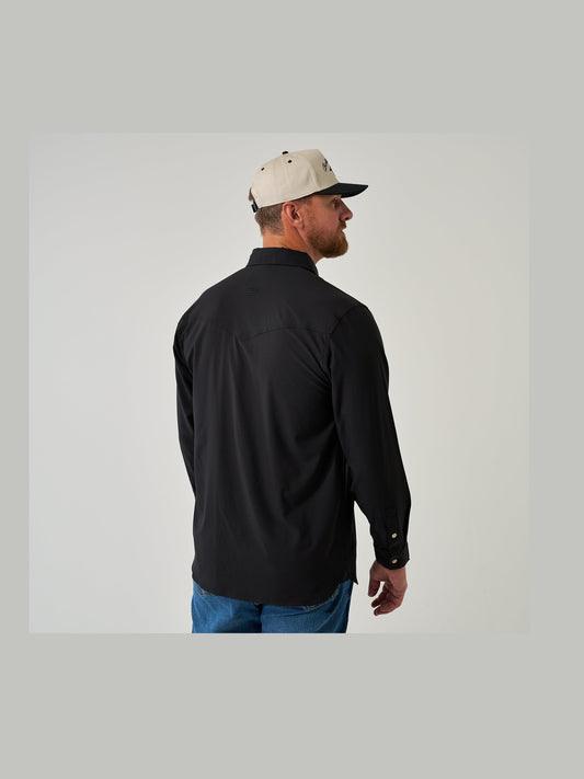 Performance Western Shirt Long Sleeve - Black
