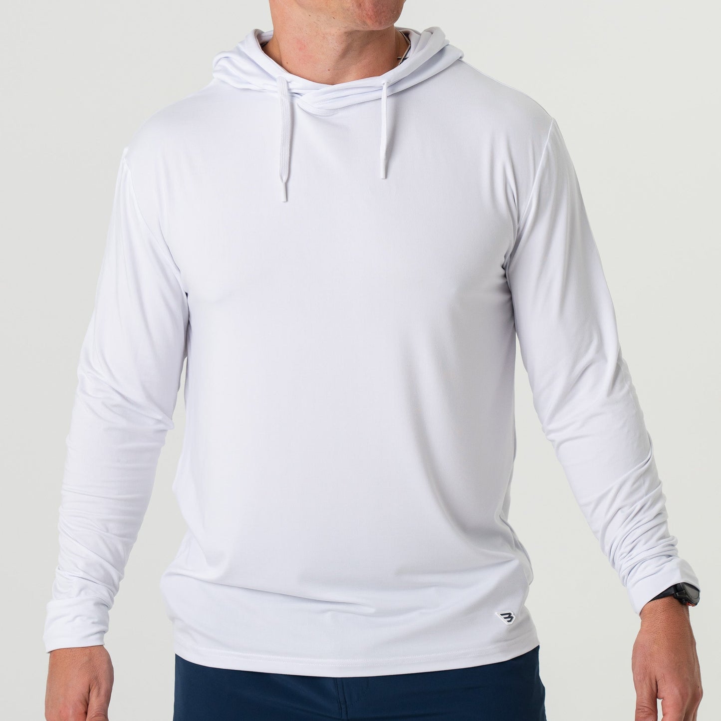 Long Sleeve Performance Hoodie - White