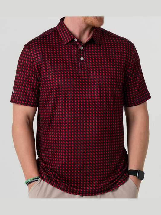 Performance Polo - Georgia Black/Red