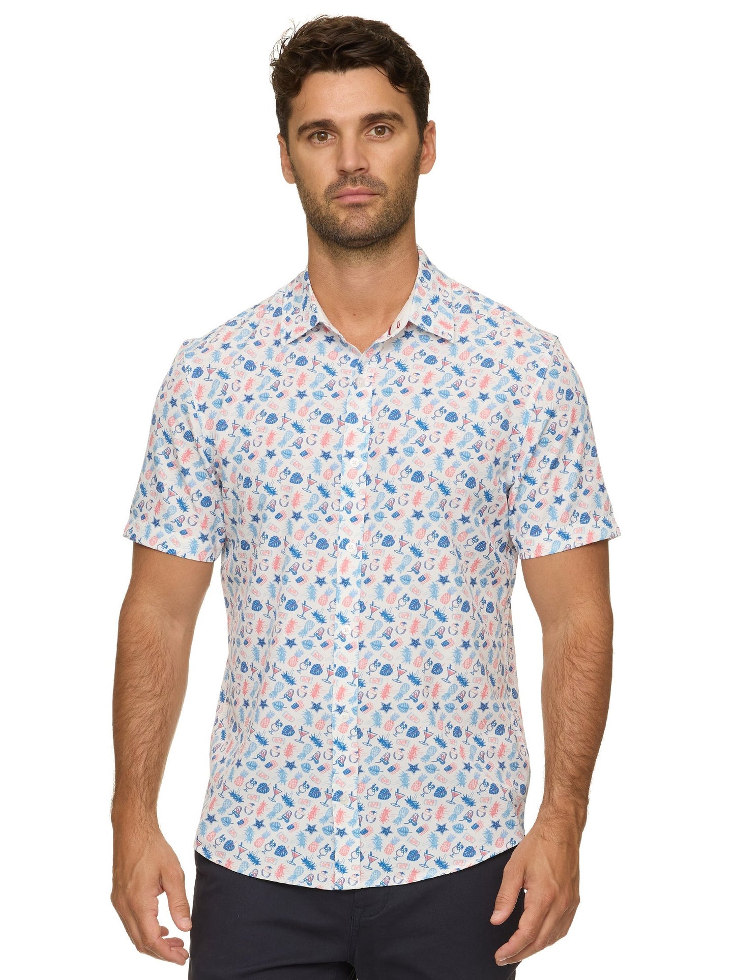Sayreville Americana Drink Print Outdoor Performance Shirt
