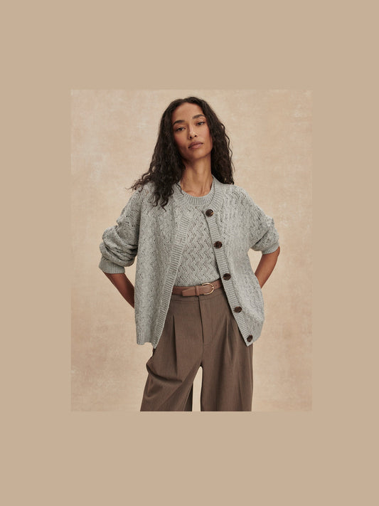 Hossler Knit Cardigan - Grey Melange