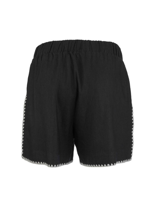 Nicolette Bermuda with Embroidery Border