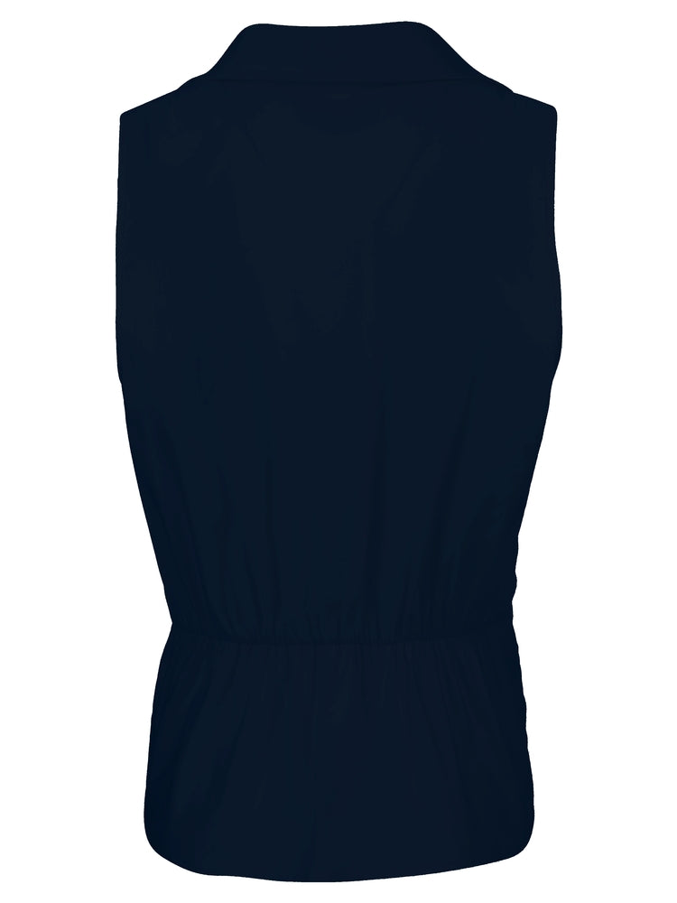 Sara Sleeveless Top w/ Twisted Bottom - Navy